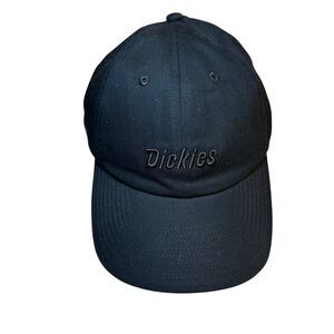 Dickies Raised Stitched Logo Adjustable Baseball Hat Cap Men's Black OSFM New